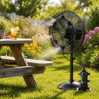 Système de refroidissement par brumisation électrique automatique avec ventilateur annulaire, pompe silencieuse et buse en laiton pour usage extérieur