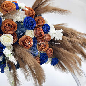 Decoración de fondo de flores multicolores artificiales personalizadas de fábrica para el hogar decoraciones para fiesta de Navidad telón de fondo de boda - Product Image 3