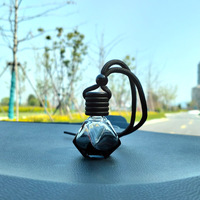 Botol Diffuser Mobil Kosong 8ml Mini Gradient Frost Hanging Glass, Pengharum Mobil, Minyak Esensial, Interior Mobil, Rumah, Kantor