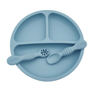 Juego de cucharas de silicona <span class=keywords><strong>para</strong></span> bebés, vajilla de silicona <span class=keywords><strong>para</strong></span> niños, <span class=keywords><strong>cuchara</strong></span> de comida auxiliar, suministros especiales <span class=keywords><strong>para</strong></span> madres e hijos <span class=keywords><strong>para</strong></span> comer - Product Image 2