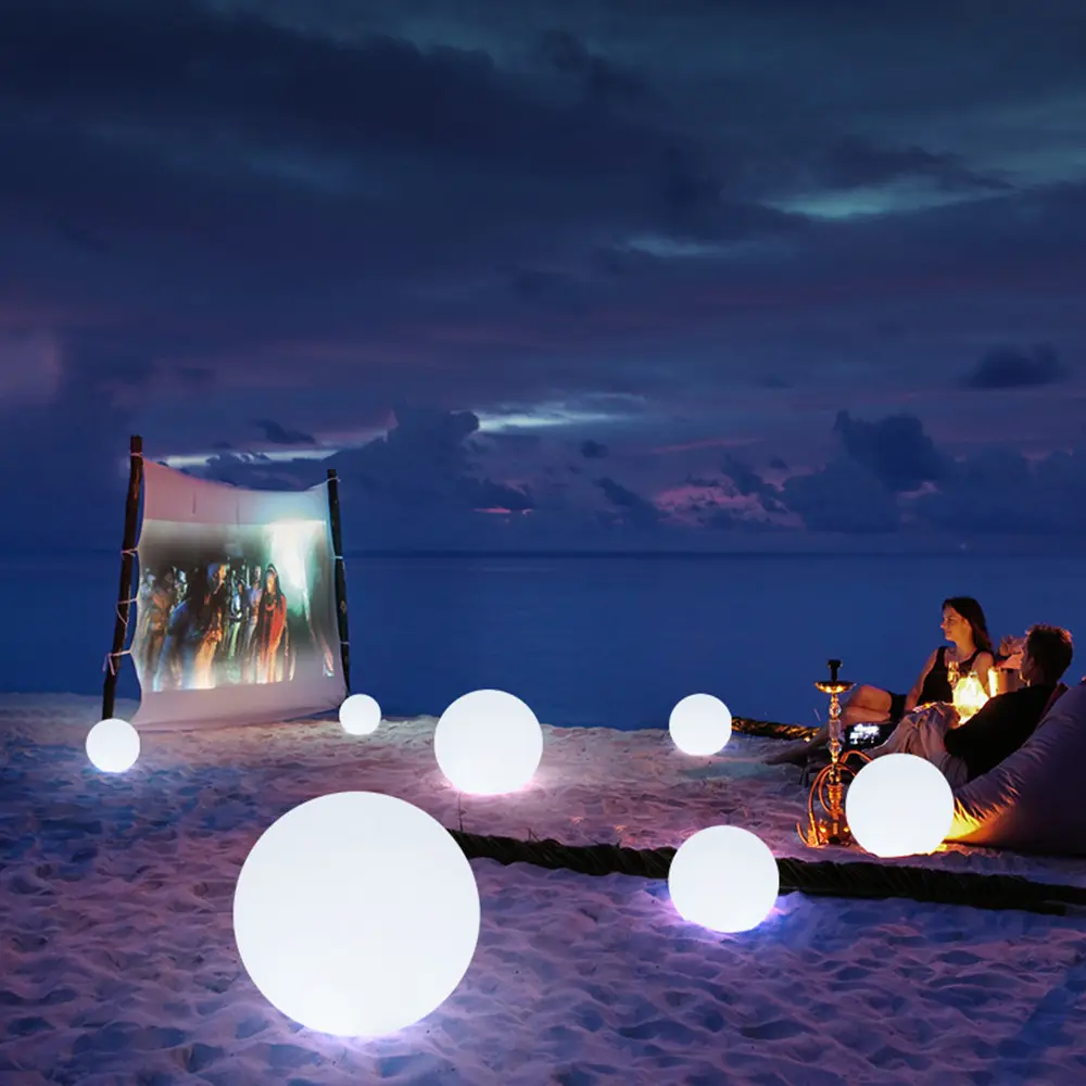 עמיד למים LED גן כדור אור נטענת נוף תאורת דשא מנורות עבור חיצוני מסיבת חתונה בר גן