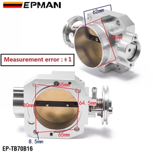 ชุดอัพเกรดลิ้นปีกผีเสื้ออะลูมิเนียม EPMAN ขนาด 70 มม. สีเงิน สำหรับ <span class=keywords><strong>Honda</strong></span> <span class=keywords><strong>Civic</strong></span> Acura Integra B16 B18 ท่อร่วมไอดี EP-TB70B16 - Product Image 2