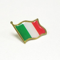 Épinglette en émail avec drapeau national italien, épinglette en métal avec drapeau italien, épinglette italienne pour costume, veste, sac à dos, chapeau