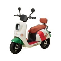 Children's Electric Motorcycle Rechargeable Battery Operated Tricycle Kids Remote Control Dual-Drive Ride-on Car Motorbike