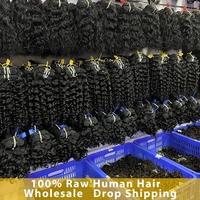 Vente en Gros 10A Cheveux Brésiliens Vierges Bruts Non Transformés, Mèches d'Extensions de Cheveux Humains en Vrac, Fournisseurs de Cheveux Brésiliens Vierges Mink