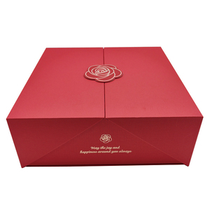 Emballage en papier pliable de luxe personnalisé, fermeture magnétique, petite <span class=keywords><strong>maison</strong></span>, Noël, anniversaire, boîte cadeau rigide à double porte pliante - Product Image 6