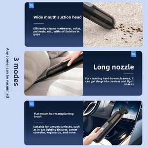 <span class=keywords><strong>Aspirateur</strong></span> portable rechargeable noir V02-2 transfrontalier, capacité 0,5-1L, pour l'élimination des poils d'animaux, le nettoyage de la <span class=keywords><strong>voiture</strong></span> et de la maison - Product Image 3