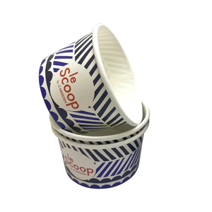 Custom Printed logo <b>Disposable</b> 4 oz 7oz 8oz 20oz 24oz 12oz Paper <b>Cup</b> for Ice Cream Yogurt <b>Cups</b> Wholesale Dessert Bowl With Lid - Product Image 3