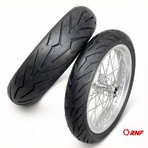 Nouvel ensemble de roues <span class=keywords><strong>semi</strong></span>-<span class=keywords><strong>slick</strong></span> pour Supermoto, pneus avec carcasse, moyeu CNC, jantes en alliage 110/70-17 140/70-17 pour vélos électriques SurRon Ultra Bee - Product Image 5