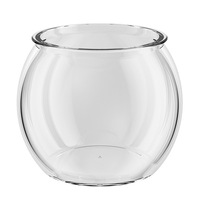 Aquarium monobloc en PET ultra-transparent, incassable et durable, rond, petit, pour bureau, chambre et salon écologique