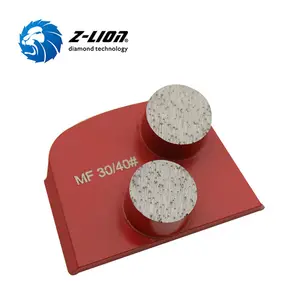 Трапециевидные полировальные бетонные колодки с двумя кнопками, длинные шлифовальные металлические полировальные колодки для бетона