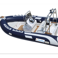 Bateau Himax de haute qualité, 15,8 pieds, RIB480B, yacht sportif gonflable, PVC Hypalon, coque rigide en fibre de verre, sports nautiques stables, dérive