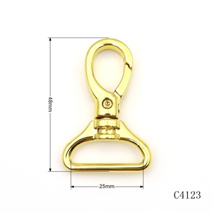 คลิปหนีบแบบหมุนได้รูปตัว D สำหรับ<span class=keywords><strong>สาย</strong></span>กระเป๋าแบบกำหนดเอง ตัวเชื่อมโลหะแบบตะขอเกี่ยวขนาด 25 มม. - Product Image 5