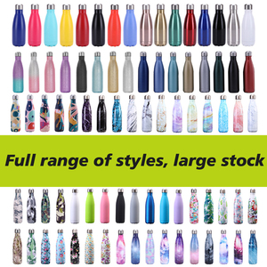 Botella de agua de acero inoxidable con aislamiento de doble pared con logotipo personalizado 350ml 500ml 750ml <span class=keywords><strong>1000ml</strong></span> botella de agua con forma de Cola - Product Image 6