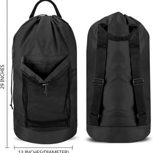 Borsa da viaggio pieghevole in nylon Oxford di alta qualità, resistente, con coulisse, tracolla e rete, per lavanderia, moderna, bestseller - Product Image 2