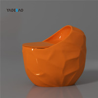 Nouveau sanitaire placard à eau en céramique couleur Orange Types d'œufs cuvette de toilette Wc salle de bains toilette monobloc en céramique