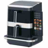 Friteuse à air triple ou friteuse à air à 3 paniers 7L+5L 2800W avec écran tactile, pour usage commercial, hôtelier et domestique, cuisson sans huile