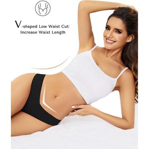 Lot de 5 culottes string sans couture pour femme, taille basse, confort optimal, pour la gym et l'entraînement - Product Image 4