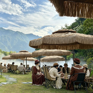 <span class=keywords><strong>Parasol</strong></span> de plage <span class=keywords><strong>en</strong></span> <span class=keywords><strong>paille</strong></span> tressée à double toit sur mesure, fait main <span class=keywords><strong>en</strong></span> raphia, pour le glamping, les sites de villégiature et les fermes - Product Image 1