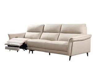 Sofa 3 tempat duduk gaya Modern, Sofa kulit kursi ruang tamu teater klasik, set furnitur Sofa arab