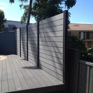 Waterproof home fence panels easy DIY installation WPC wood composite Cheap Garden Fencing