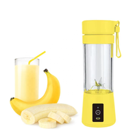 Mini-mixeur portable USB rechargeable 380 ml – Tasse de voyage pour jus, smoothies et shakes – Mixeur à fruits manuel alimenté par batterie