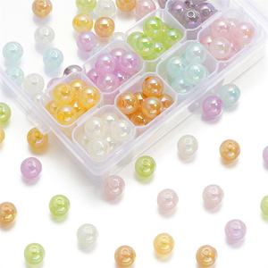 Perles acryliques rondes de 14 mm, perles en vrac pour la création de bijoux, couleur bonbon estivale, matériel pour chaîne de téléphone DIY - Product Image 1