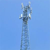 Tour de communication autoportante en treillis d'acier galvanisé à chaud de 40 m, mât d'antenne à trois pieds en acier cornière pour 4G urbain