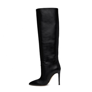 Nuevo 2024 Otoño Invierno Stiletto botines de tacón alto para mujeres Sexy señoras hasta la rodilla botas de moda con cierre de cremallera para el verano - Product Image 4