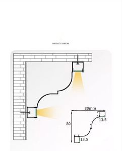 Nuovo Design di Illuminazione: Profilo LED in Alluminio a Doppia Faccia 70mm*95mm, Canalina LED per Soffitto - Product Image 4