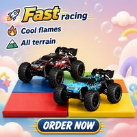 Voiture RC 4x4 en métal à l'échelle 1:16 avec suspension à amortisseurs, fonction drift RTR, lumières, contrôle complet, chargeur inclus pour jeu en extérieur