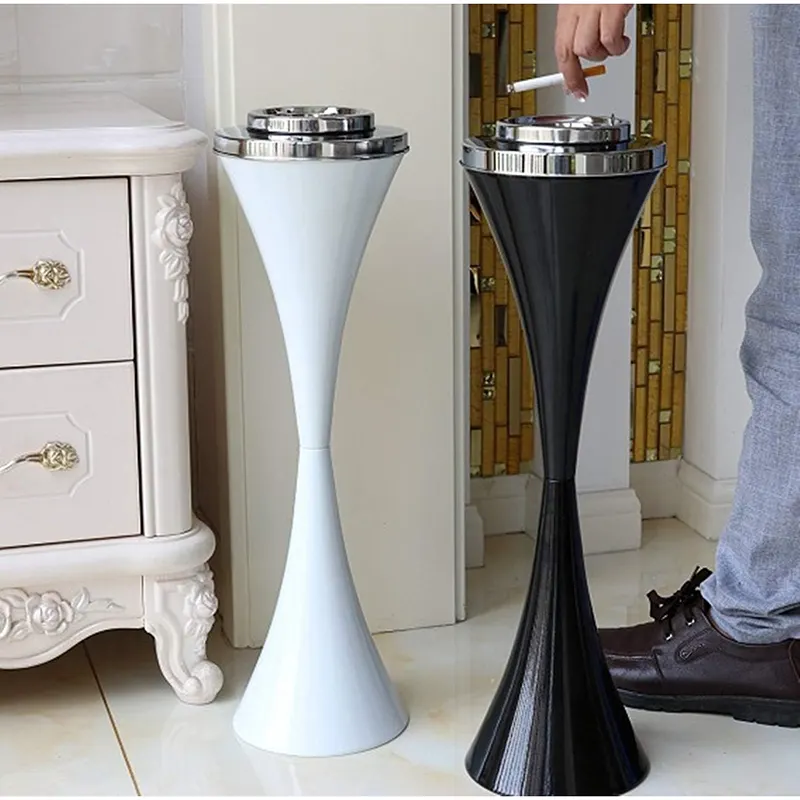 Iso 9001 Worshop Customized Stainless Steel Tall Outdoor Standing Ashtray With Lid Wall Mount