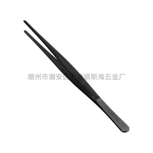 Cross-border stainless steel tweezers, BBQ gun-shaped chef's plating tongs, thickened buffet tongs, 12-inch Korean BBQ tongs - Product Image 4