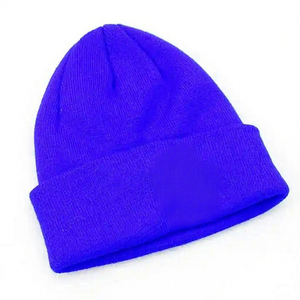 Unisex Acrylic Beanie Hat Solid Color Knitted <b>Winter</b> <b>Cap</b> Casual Style for Adults 56-58CM - Product Image 4