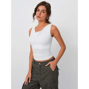 FOXA 2025 été mode reine femmes mignon sans manches débardeurs respirant col bénitier V tenues de base vêtements pour sortir - Product Image 3