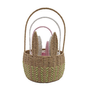 Panier-cadeau en corde de papier tissé à la main en gros pour mariage - Product Image 1