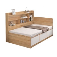 Cama para Niña con Nuevo Diseño de Madera Maciza, Camas Infantiles Individuales, Juego de Muebles Modernos para Dormitorio