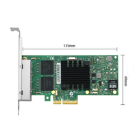 Cartes adaptatrices réseau I350-T4V Quad Port RJ45 I350T4V2BLK PCI-E X4 Ethernet Controller I350
