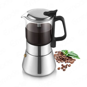 Nuevo diseño, percolador, estilo italiano, <span class=keywords><strong>vidrio</strong></span> transparente eléctrico y material de aluminio, Mocha Moka Pot, 6 tazas de café expreso, <span class=keywords><strong>cafetera</strong></span> - Product Image 2