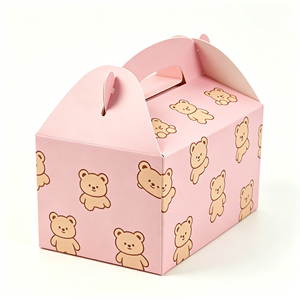 Caja Portátil Rosa con Estampado <span class=keywords><strong>de</strong></span> Oso <span class=keywords><strong>para</strong></span> Pasteles, Caja <span class=keywords><strong>de</strong></span> Embalaje <span class=keywords><strong>de</strong></span> Papel <span class=keywords><strong>de</strong></span> Grado Alimenticio <span class=keywords><strong>para</strong></span> Cupcakes, Galletas y Productos <span class=keywords><strong>de</strong></span> Panadería, Venta al por Mayor - Product Image 2