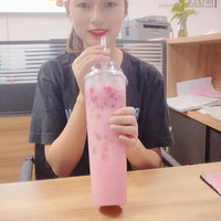 Gobelets en plastique PET transparents personnalisés, jetables et réutilisables, 1000 ml, pour Bubble Tea, Milk Tea, Soda et Café Glacé, avec bouchon à vis en aluminium
