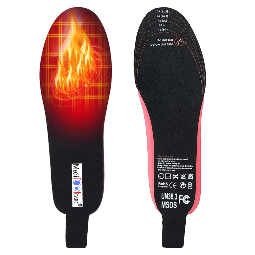 Semelles Chauffantes Rechargeables 2100mAh - Taille 41-46, Avec Télécommande, Pour L'hiver
