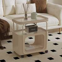 Table d'appoint mobile moderne et durable pour salon, table basse avec plateau en acier, mobilier de maison