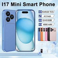 Nuevo Teléfono Inteligente I17 Mini, Cuerpo Compacto, Pantalla de 4.0'', 12+512GB, Versión Global 3G, Teléfono Móvil Mini con Doble Tarjeta SIM