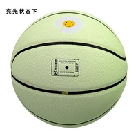 Ballons de basketball PSYCHE HF-7046 vert luminescent pour intérieur/extérieur, taille 7, en PU, certifiés BSCI, avec logo OEM – Approvisionnement direct usine