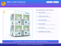 Distributeur automatique de capsules multi-unités à monnayeur, 4 stations Gacha, à vendre