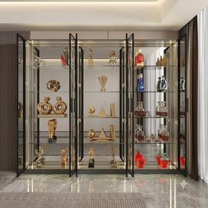 LED Infinity <b>Mirror</b> Display Cabinet Luxury Acrylic Light Tunnel Glass Showcase Storage Cabinet Easy Installation - Product Image 2