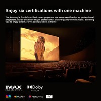 Projecteur de cinéma maison RS 20 Ultra Max à haute luminosité, 4K ultra-clair, laser tricolore, zoom, déplacement, DLP, Android, 5200 lumens