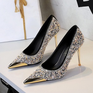 Zapatos Elegantes con Pedrería para Mujer, Nuevas Sandalias Tejidas de Verano, Elegantes, Brillantes y Cómodas, Zapatos de Tacón - Product Image 4