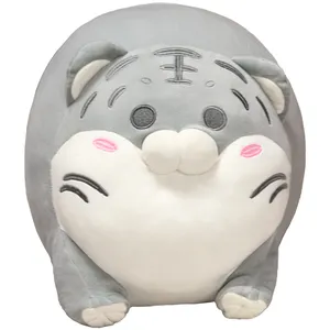 Super Zachte Leuke Vet Tiger Knuffeldier Kussens Squishy Roze Bruin Tijger Poppen Thuis Beddengoed Decoratie Kawaii Geschenken